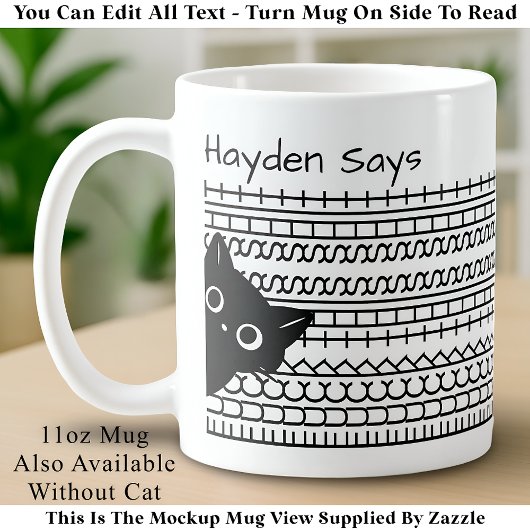 F**k This Shit-Hidden Message Funny Cat Lover Kaffeetasse