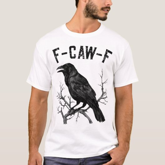 F Kaw F Black Crow Black Bird Cave for Men T-Shirt (Vorderseite)