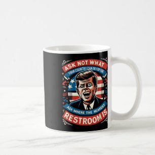 F. Kennedy Funny Patriotic Toilette Meme 4. Juli Kaffeetasse