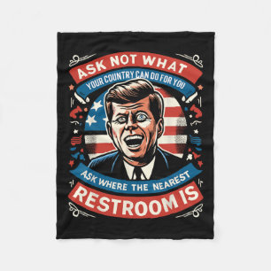 F. Kennedy Lustiges Patriotisches Toilette Meme 4. Fleecedecke
