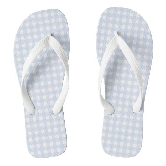 F & L Blue Gingham Badesandalen (Fußbett)