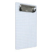 F & L Blue Gingham Mini Klemmbrett (Schrägansicht)