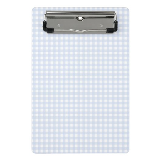 F & L Blue Gingham Mini Klemmbrett (Vorderseite)
