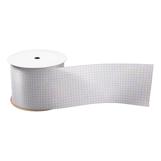 F & L Colorful Gingham Satinband (Spule)