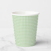 F & L Dark Green Gingham Pappbecher (Links)
