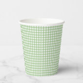 F & L Dark Green Gingham Pappbecher (Rechts)