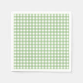F & L Dark Green Gingham Serviette (Vorderseite)