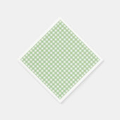 F & L Dark Green Gingham Serviette (Ecke)