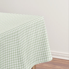 F & L Darker Green Gingham Tischdecke