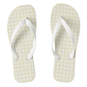 F & L Gelb Gingham Badesandalen