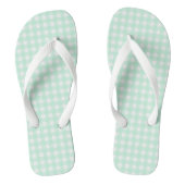 F & L Green Gingham Badesandalen (Fußbett)