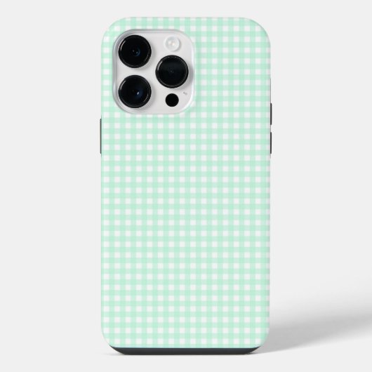 F & L Green Gingham iPhone Hülle (Rückseite)