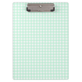 F & L Green Gingham Klemmbrett