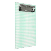 F & L Green Gingham Mini Klemmbrett (Schrägansicht)