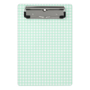 F & L Green Gingham Mini Klemmbrett