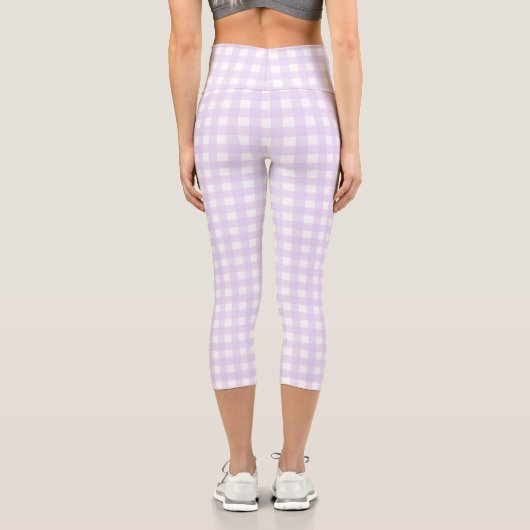 F & L Lila Gingham Capri Leggings (Rückseite)