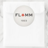 F L + M M 1923 RUNDER AUFKLEBER (Tasche)