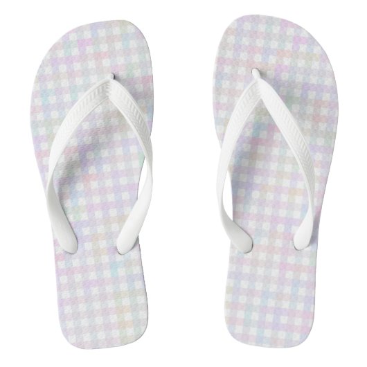 F & L Multicolor Gingham Badesandalen (Fußbett)