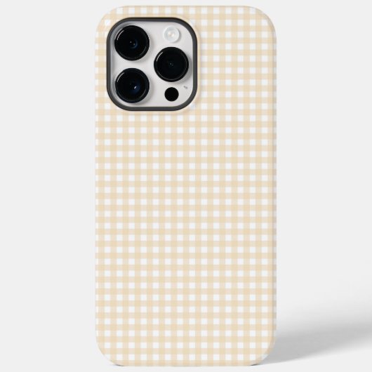F & L Peach Gingham Case-Mate iPhone Hülle (Rückseite)