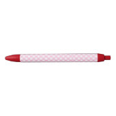 F & L Pink Crisscross Gingham Kugelschreiber (Vorderseite)