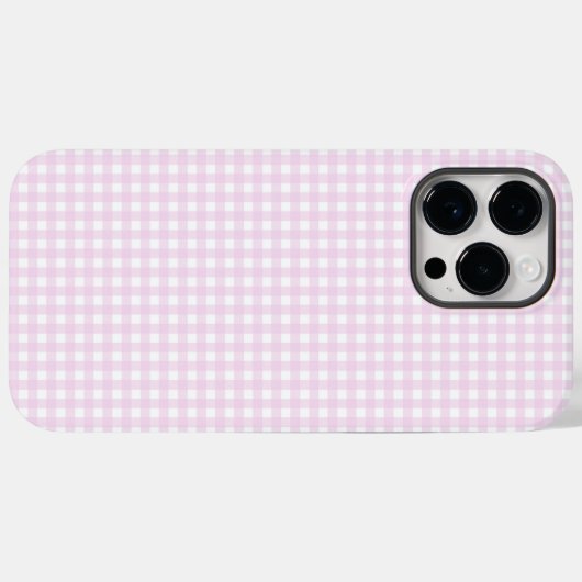 F & L Pink Gingham Case-Mate iPhone Hülle (Rückseite (Horizontal))