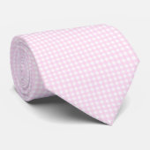 F & L Pink Gingham Krawatte (Gerollt)