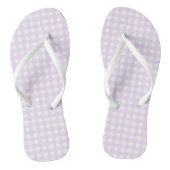 F & L Pink Gingham Pair von Flip Flops Badesandalen (Fußbett)