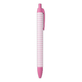 F & L Pink Gingham Pen Kugelschreiber