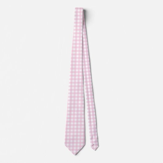 F & L Rosa Gingham Krawatte (Vorderseite)