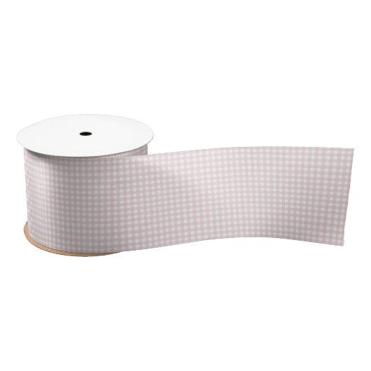 F & L Tan Gingham Satinband (Spule)