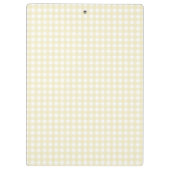 F & L Yellow Gingham Klemmbrett (Rückseite)