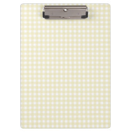 F & L Yellow Gingham Klemmbrett