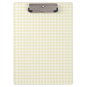 F & L Yellow Gingham Klemmbrett