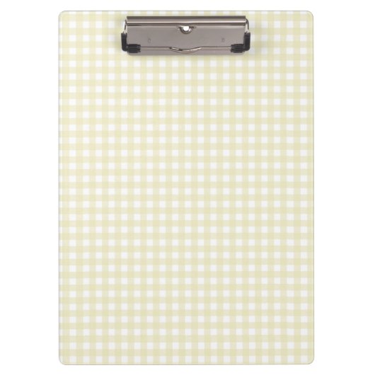 F & L Yellow Gingham Klemmbrett (Vorderseite)