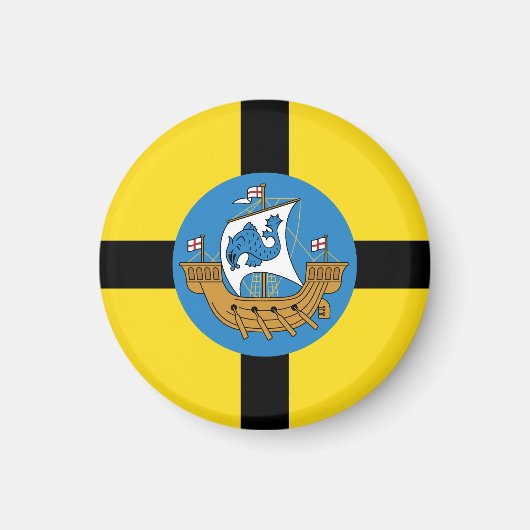 F lag in Wellington City, Neuseeland Magnet (Vorne)