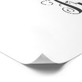 F Letter Monogram Greenerity Kinderzimmer Name Wal Poster (Ecke)