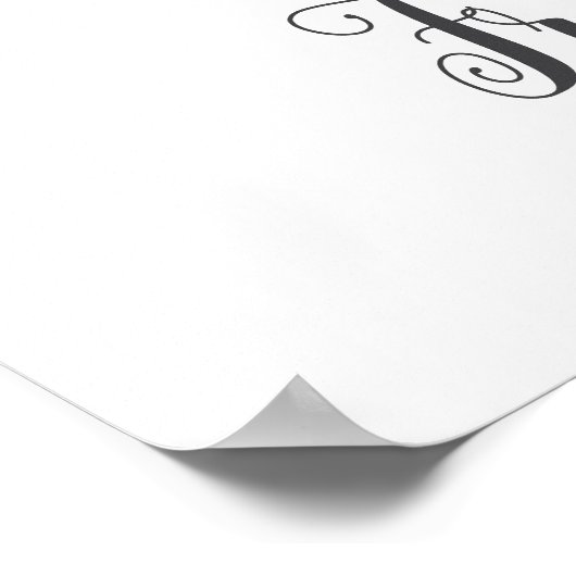 F Letter Monogram Greenerity Kinderzimmer Name Wal Poster (Ecke)