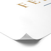 F Letter Monogram Name Marsala Floral Kinderzimmer Poster (Ecke)