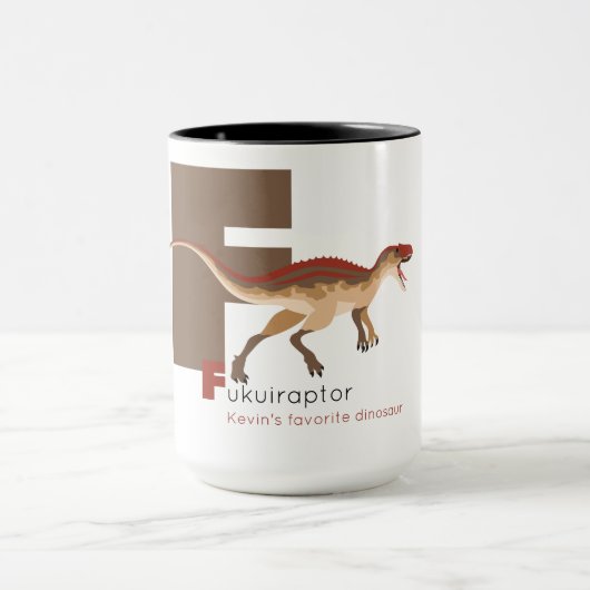 F like Fukuiraptor Mug Tasse (Zentrum)