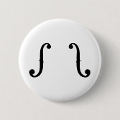 F-Löcher Schnur-Instrumentknopf Button (Vorderseite)