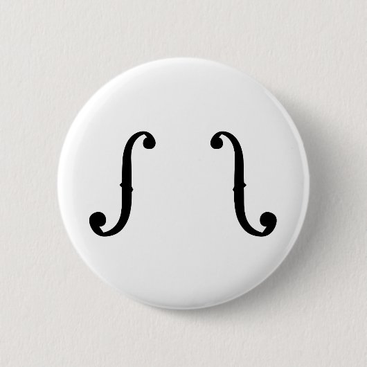 F-Löcher Schnur-Instrumentknopf Button (Vorderseite)