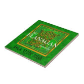 F "Luck of the Irish" Family Custom Monogram Tile Fliese (Seite)
