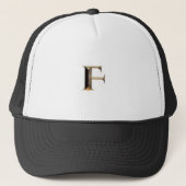 "F" Mode Mädchen Lässige Visor-Cap-Monogramm Truckerkappe (Vorderseite)
