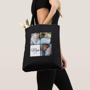 F*Mom Established Schrift Schwarz 3 Foto Geschenk Tasche