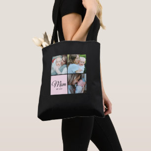 F*Mom Established Schrift Schwarz 3 Foto Geschenk Tasche
