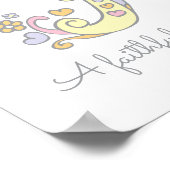 F monogram Art Faith Girls Name bedeutet Plakat (Ecke)