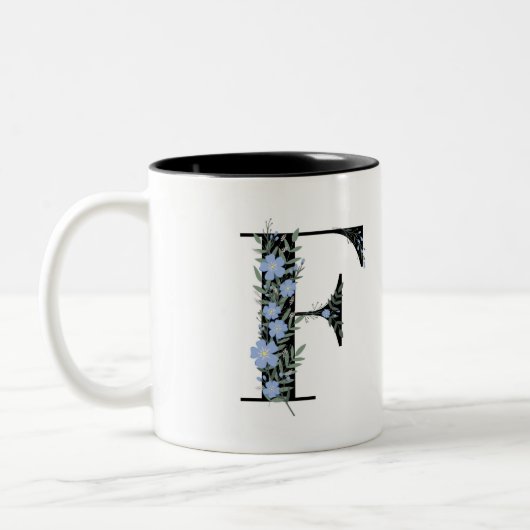 F Monogram Classic Black and White Zweifarbige Tasse (Links)