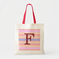 F: Monogram F Summer Stripes Fute Tote Bag