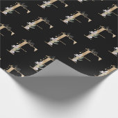 F Monogram Floral Wrapping Paper Geschenkpapier (Ecke)