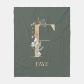 F Monogram Personalisiert Fleece Blanket (Vorderseite)